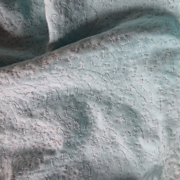 Quacker Factory Sky Blue Or Aqua Sequin Front 3/4 Sleeve With Shoulder Pads XL - Picture 11 of 12